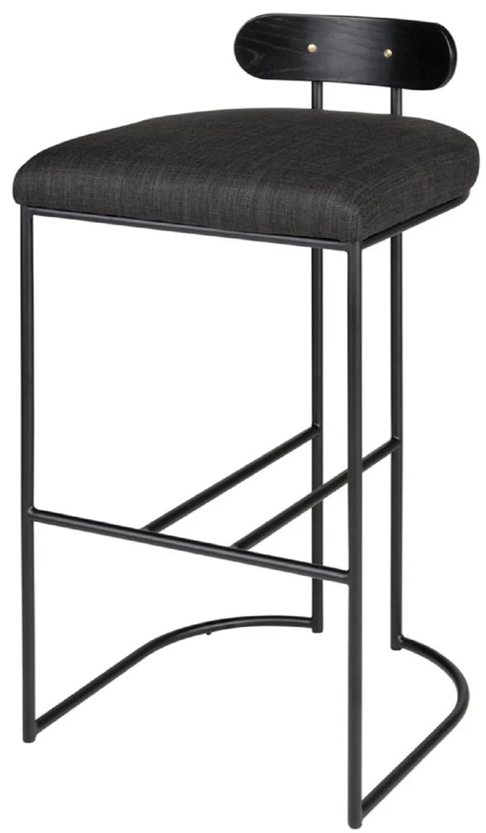 Designer bar chair black 46 x 46 x H. 92 cm - Modern bar stool with powder-coated steel - Luxury bar furniture