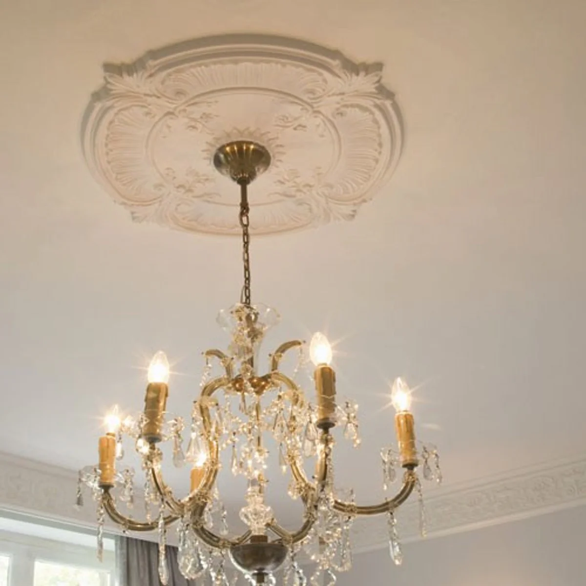 Stucco rosette 70 x 70 cm Ceiling stucco Ceiling rosette Stucco rosette Wall rosette Baroque Jugendstil