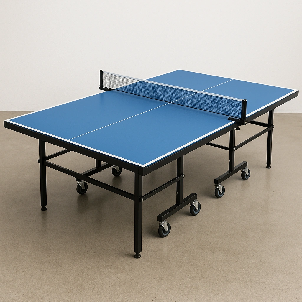 Table Tennis Table Cabinet Blue Steel Indoor Outdoor 274 x 152.5 x 76 cm