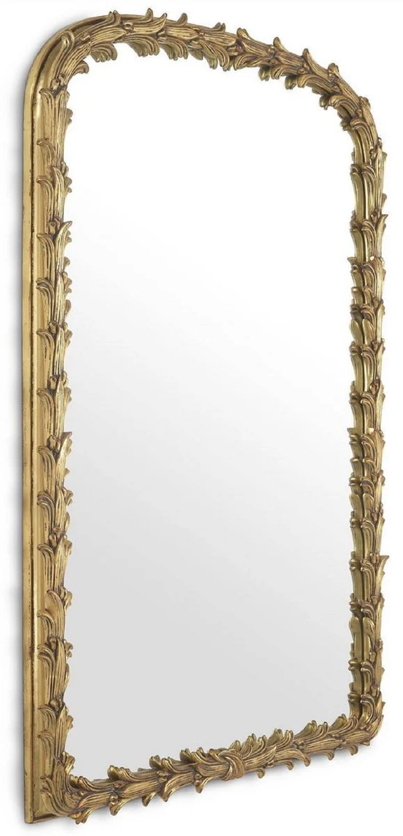 Luxury mirror antique gold 93 x 6.5 x H. 130 cm - mahogany wall mirror - living room mirror - wardrobe mirror - luxury collection