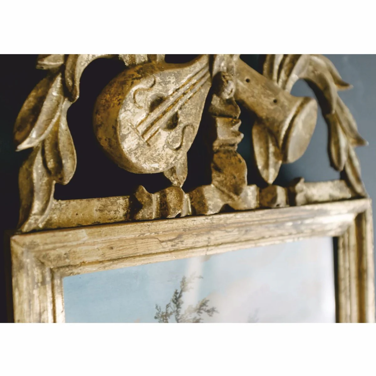 Luxury Baroque Mirror Antique Gold / Colorful H. 163 cm - Baroque Furniture - Made in Italy