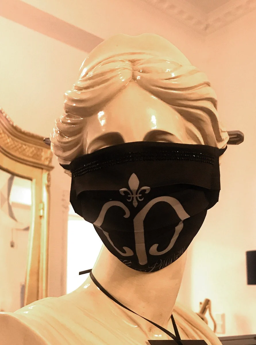 Bling Bling Mask Black / Silver - CP mask with black glitter stones