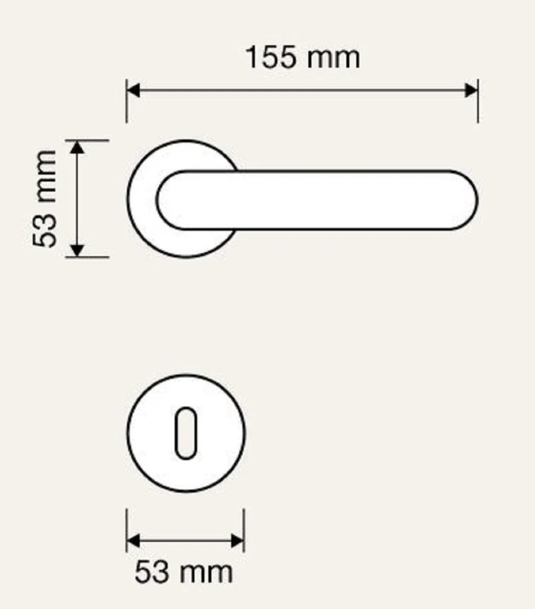 Baroque door handle set French gold 15.5 x H. 5.3 cm - Baroque style door handles
