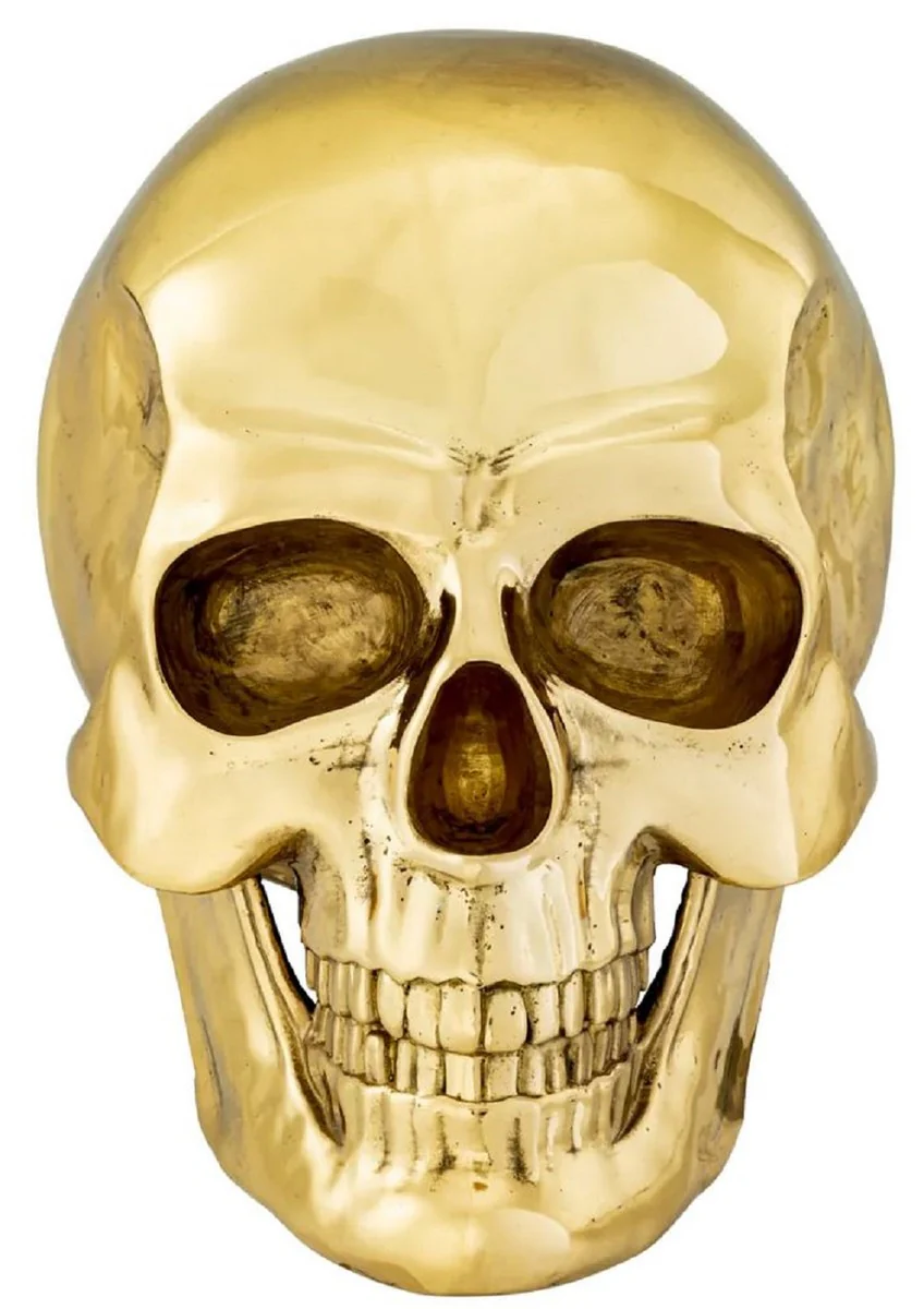 Philipp Plein luxury designer decorative skull gold 14 x 22 x H. 16 cm