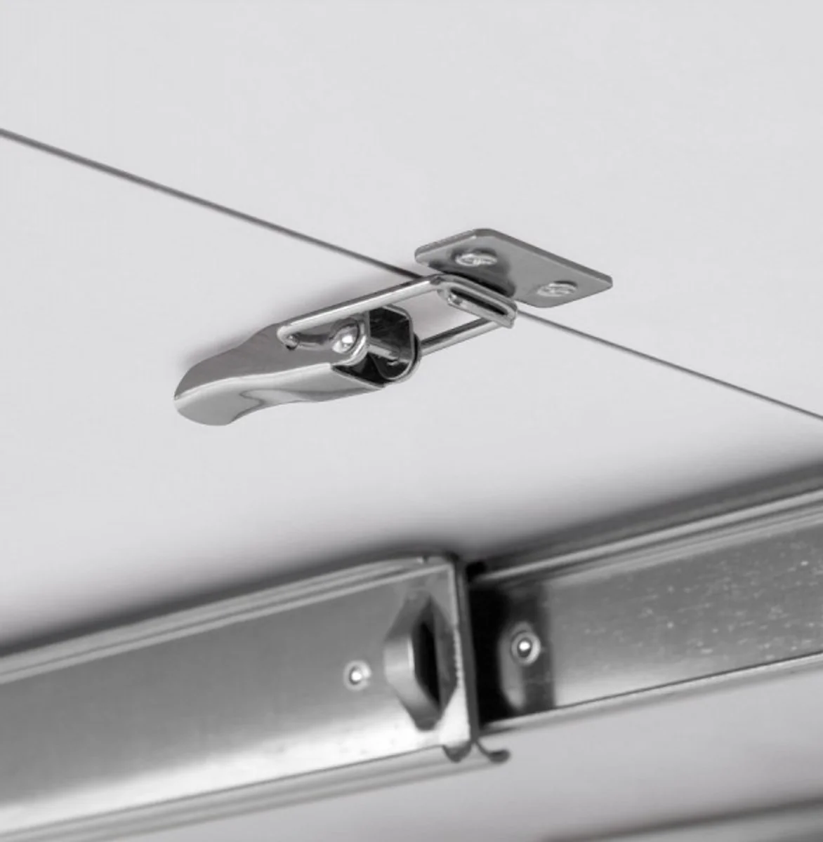 Designer conference table white / chrome extendable 170-270 cm - designer table dining table