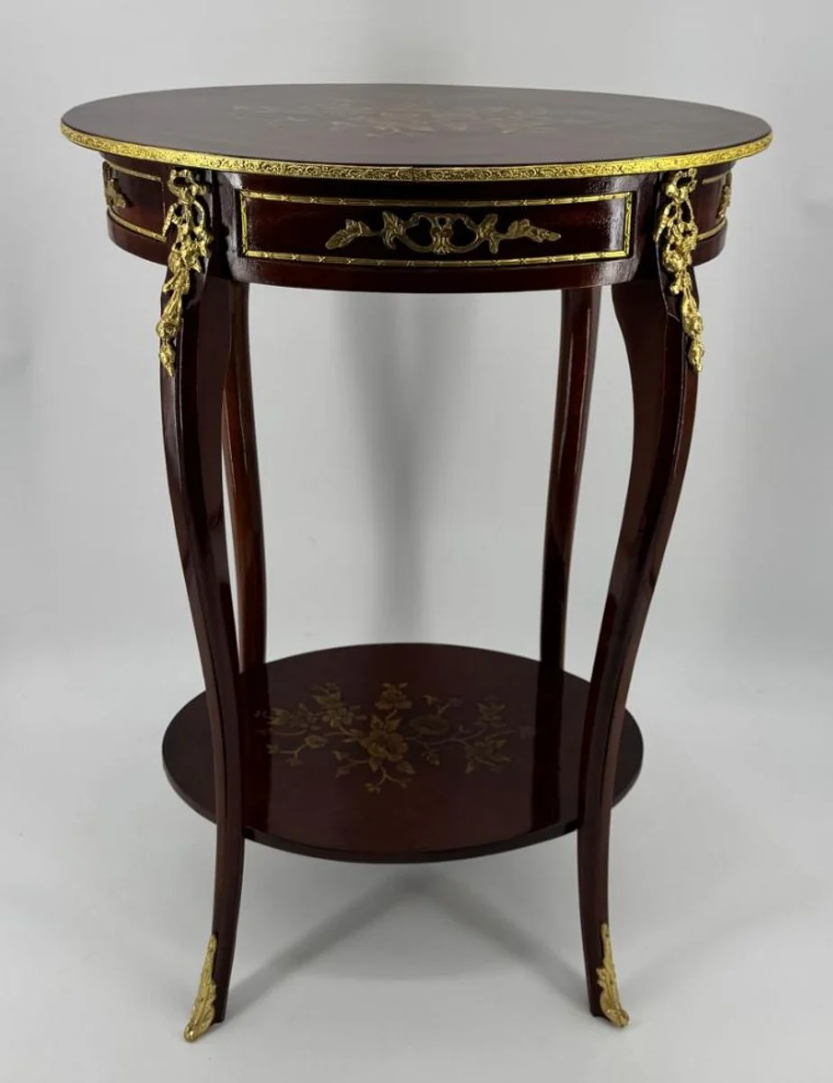 Baroque side table dark brown / gold H. 77 cm - Baroque style furniture