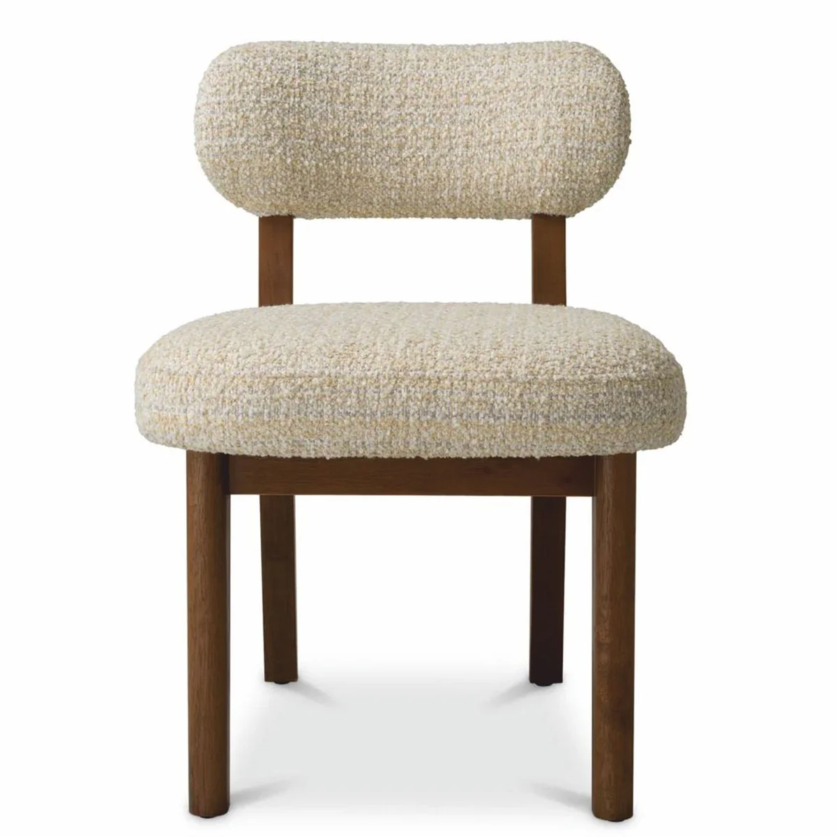 Luxury dining room chair beige / dark brown H. 77.5 cm - Dining room furniture