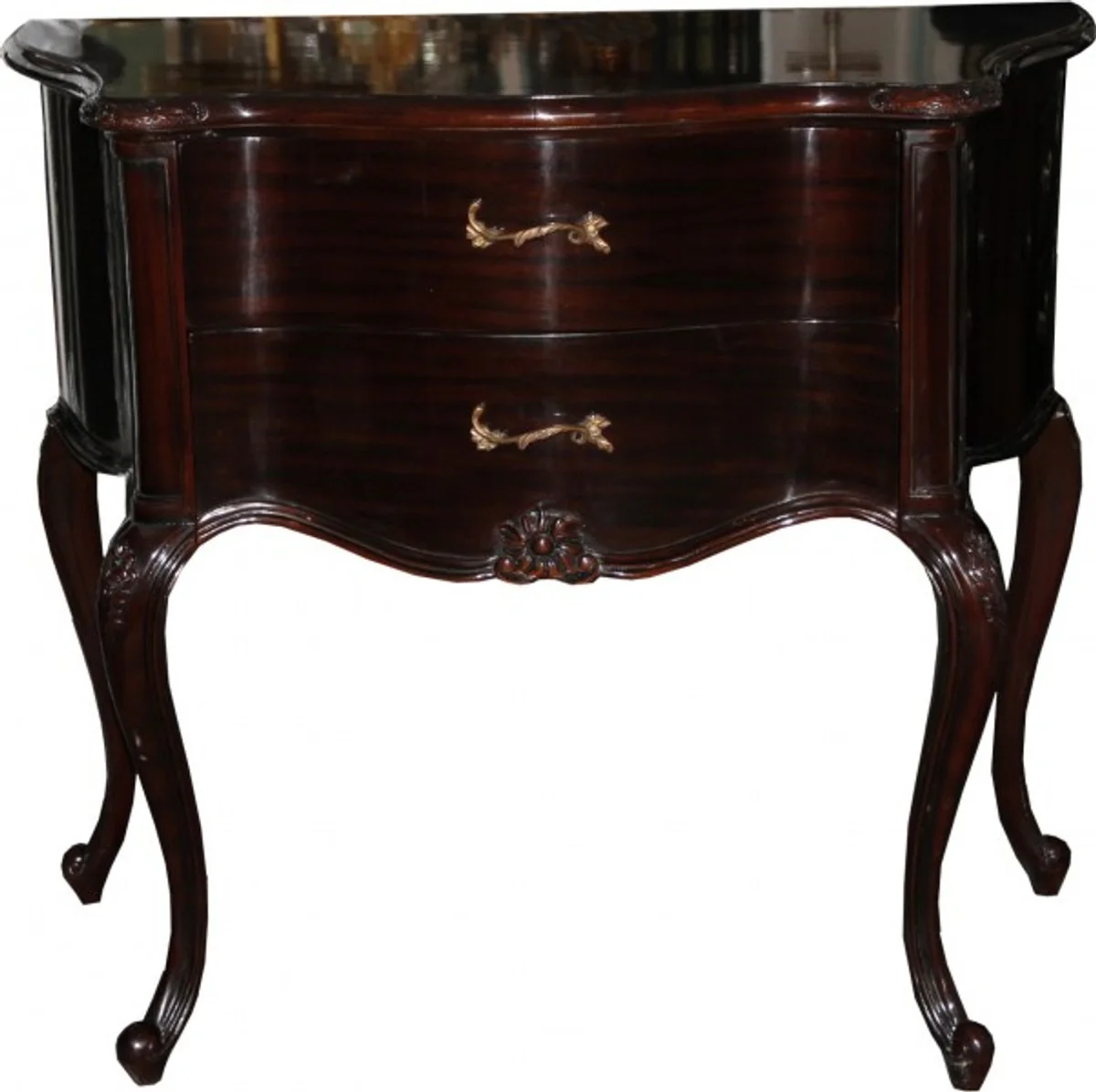 Baroque luxury chest of drawers brown-red W 80 cm, H 70 cm - Baroque furniture