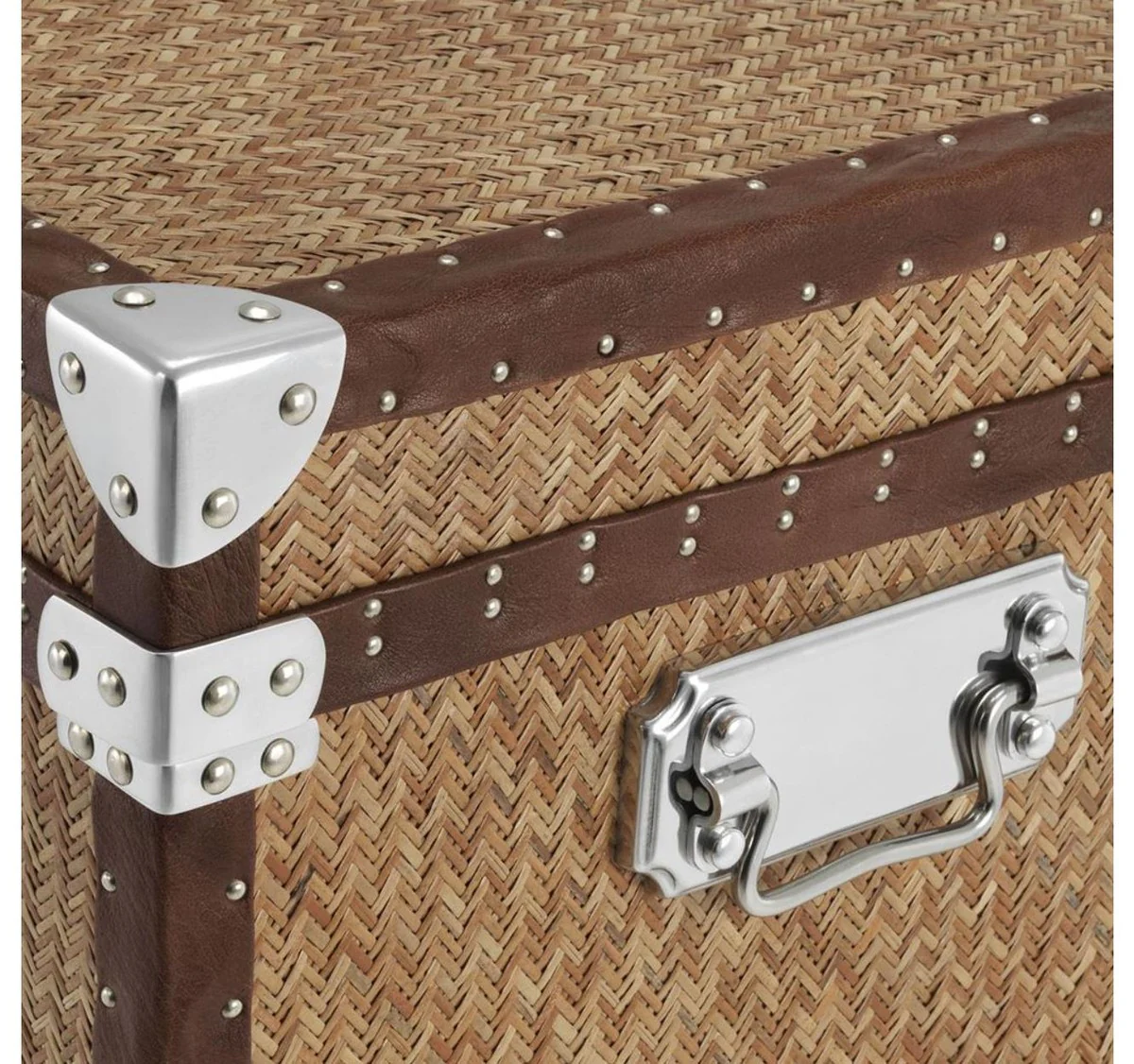 Luxury coffee table in vintage suitcase design 85 x 85 x H. 51 cm - designer furniture