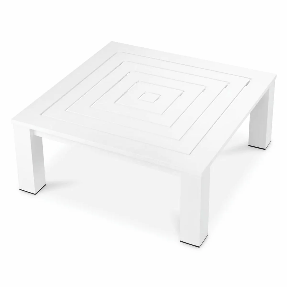 Luxury coffee table matt white / black 101.5 cm - outdoor garden furniture