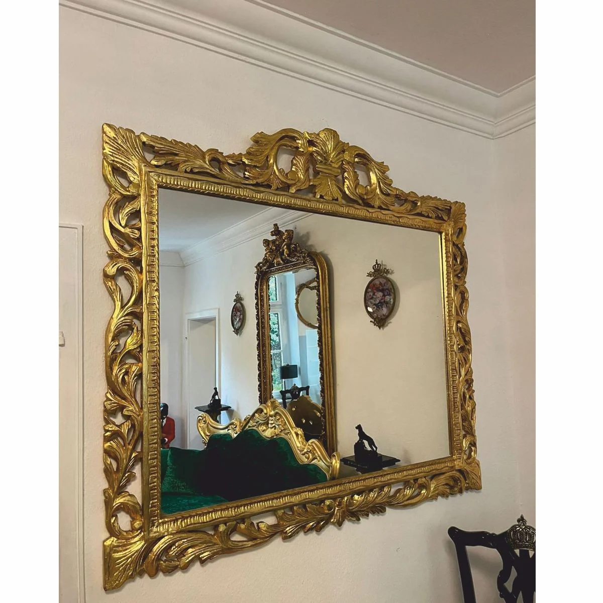 Barock Spiegel Gold 153 x H. 140 cm - Barockstil Interior