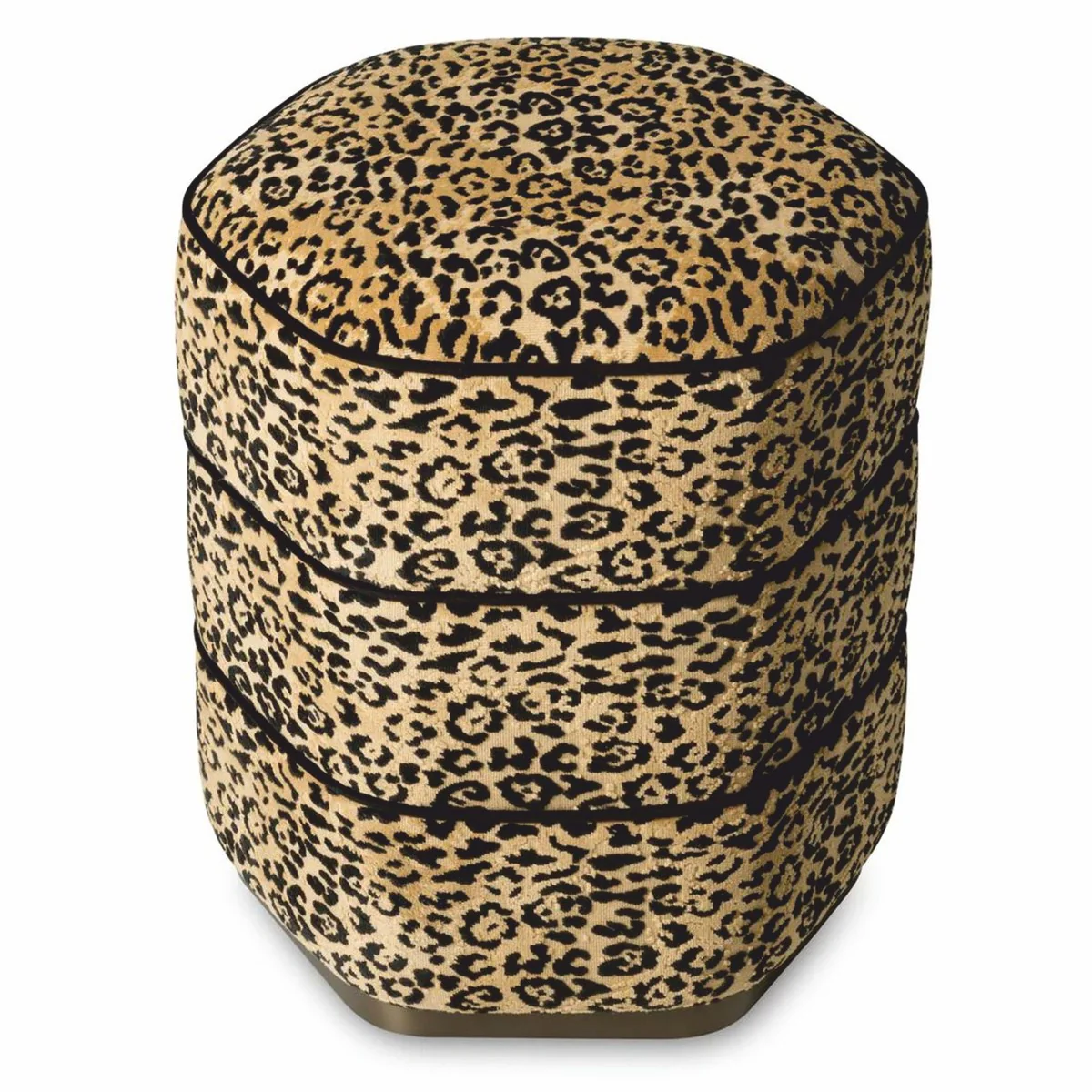 Luxury stool leopard / bronze H. 54 cm - luxury hotel furniture