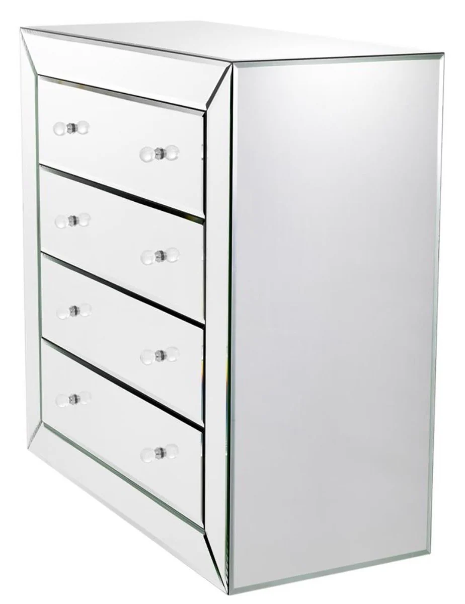 Luxury mirror glass chest of drawers 100 x 47 x H. 100 cm - Hotel Furniture