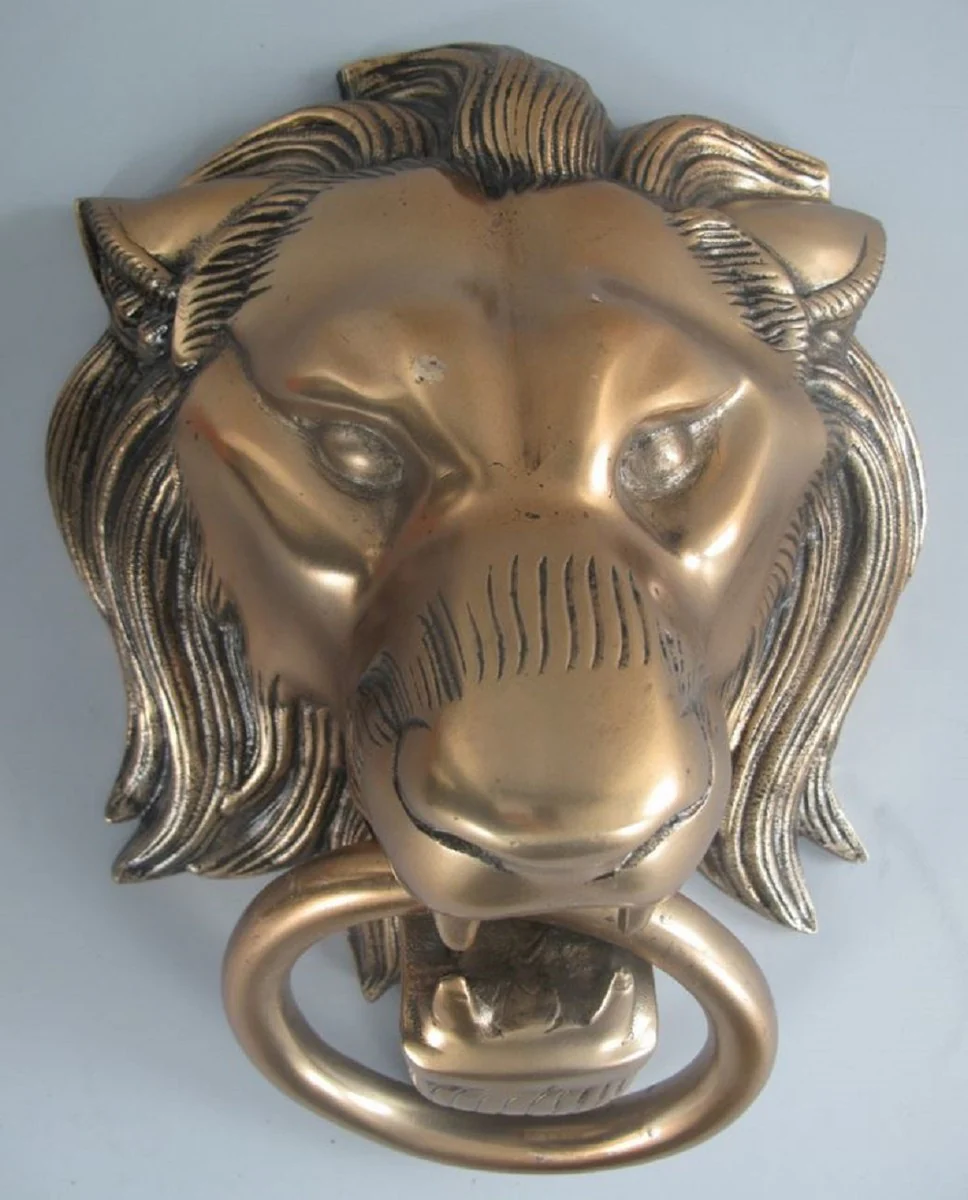 Baroque aluminum door knocker lion bronze H. 33 cm - Baroque decorative accessories