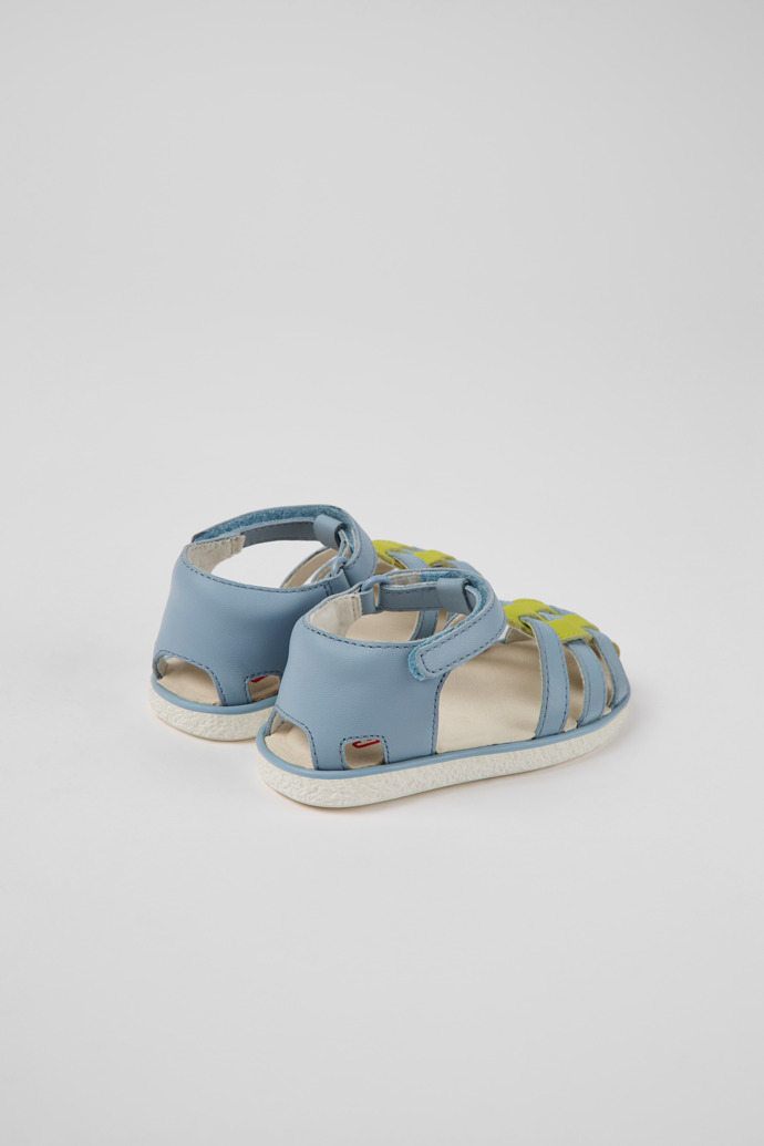 Miko Blue and Green Leather Sandals for Boys