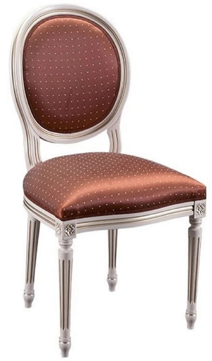 Luxury Baroque Dining Room Chair Set of 8 Bordeau Red / White