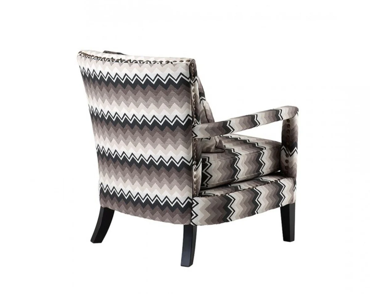 Luxury lounge chair zigzag brown - hotel furniture