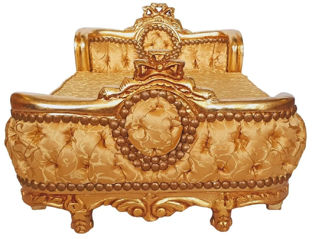 Baroque Dog Bed Gold Pattern / Gold - Handmade Antique Style Dog Bed - Magnificent Dog Furniture in Baroque Style - Antique Style Animal Furniture - Baroque Animal Furniture