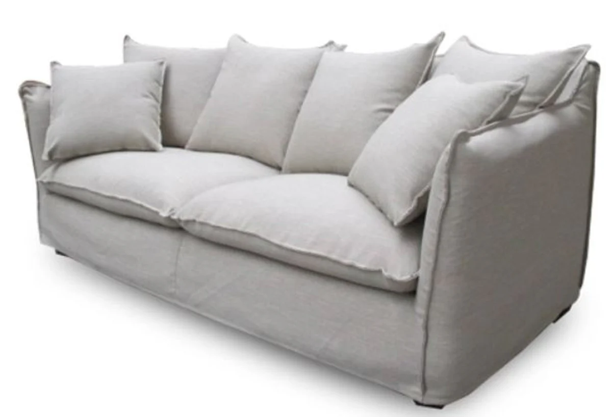 Luxury living room sofa gray 215 x 100 x H. 102 cm - luxury quality