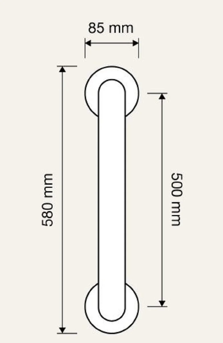 Art Nouveau Door Handle Set French Gold 8.5 x 58 cm - Baroque & Art Nouveau Hotel Accessories