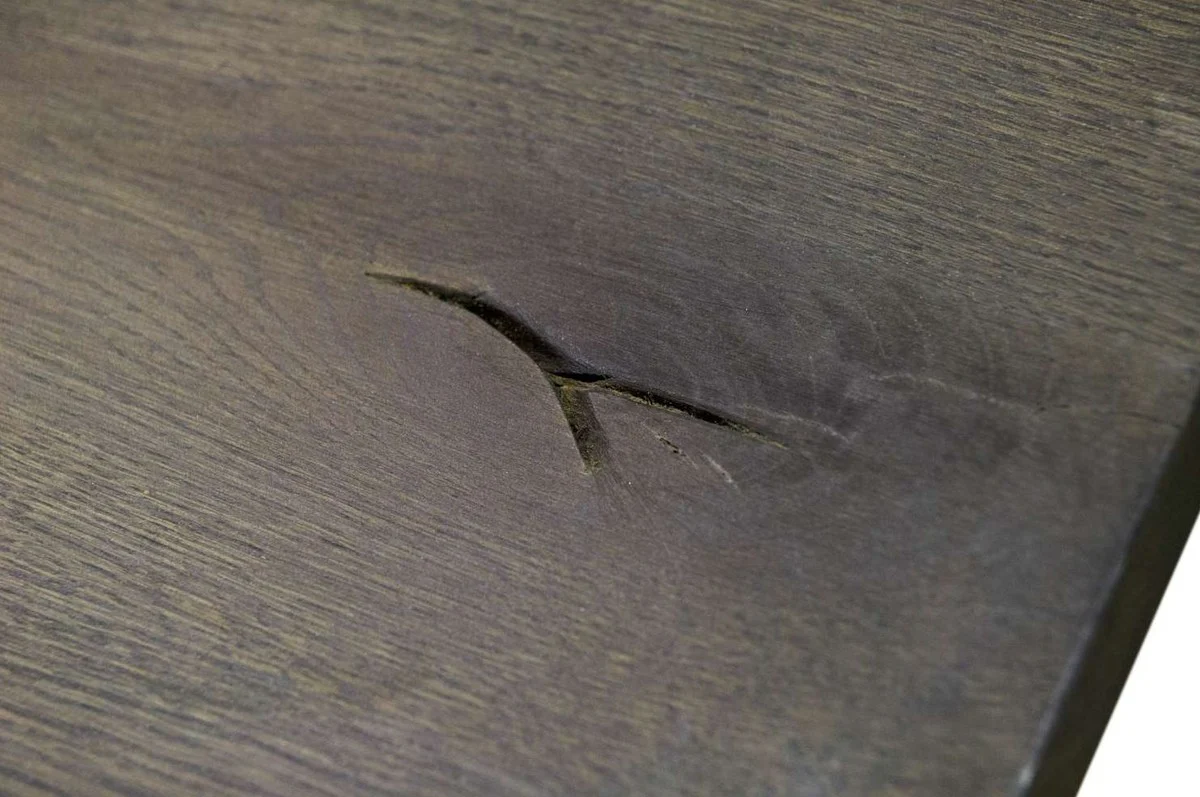 Luxury solid wood dining table - Various sizes & colors - Kitchen table with rustic oak table top and metal legs - Dining room table