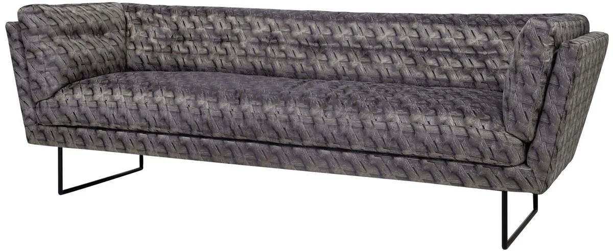 Luxury living room sofa bronze / brown / black 230 x 87 x H. 78 cm - living room furniture