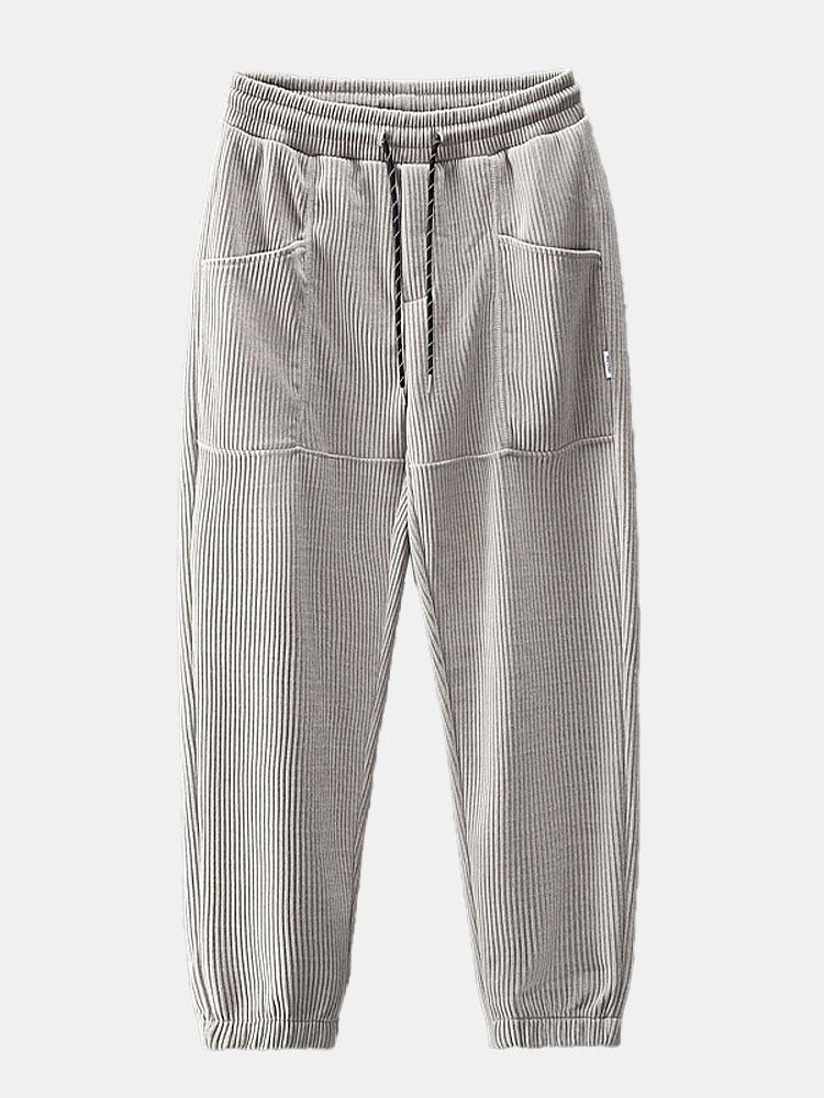 Drawstring Corduroy Jogger Pants