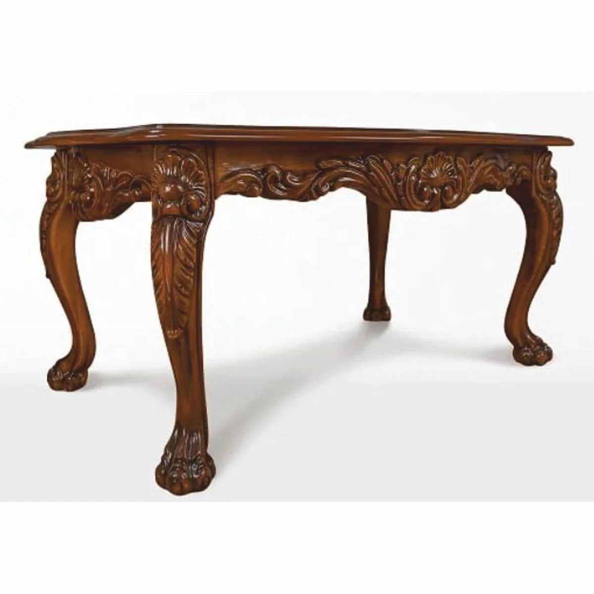 Luxury baroque coffee table dark brown 120 cm - baroque style living room furniture