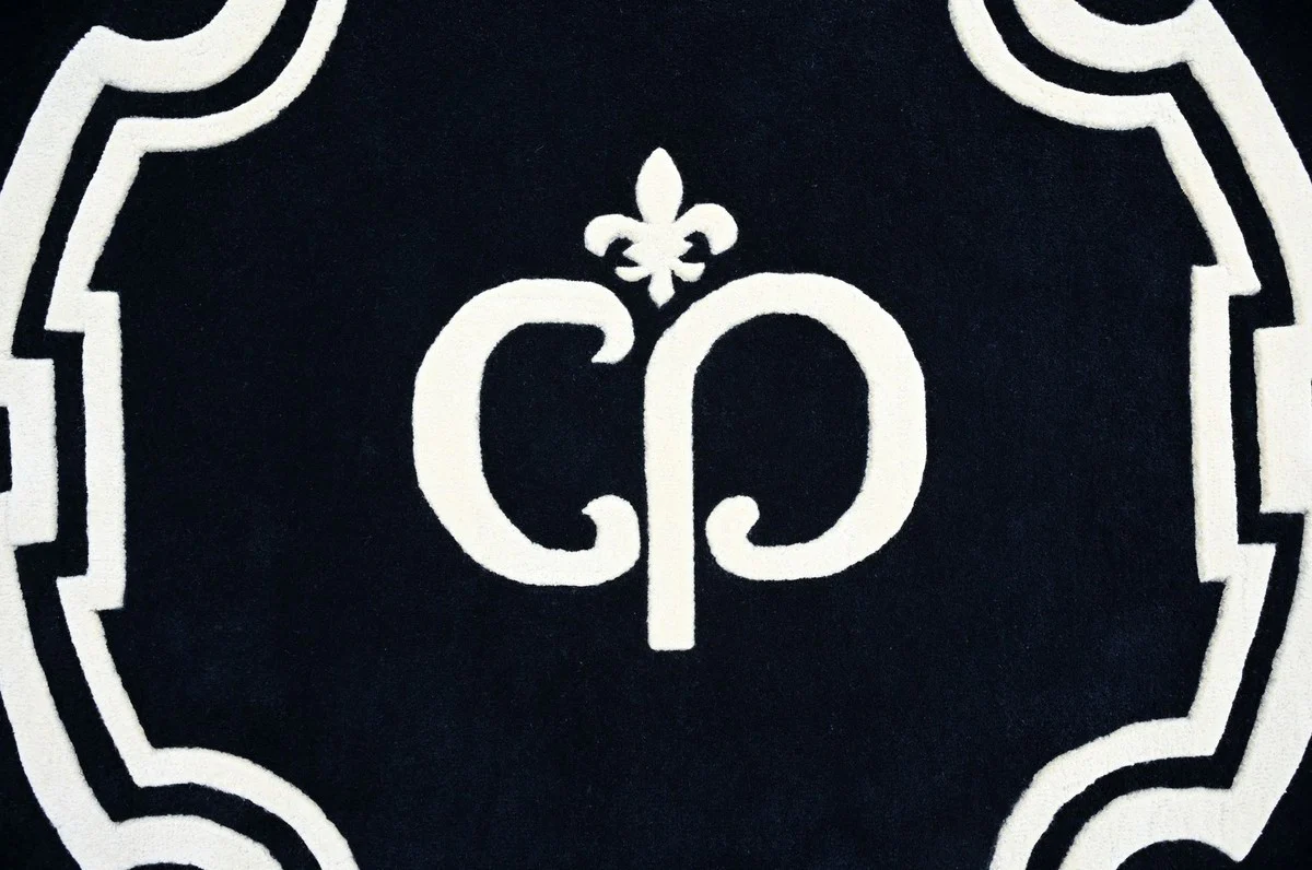 Luxury Baroque Carpet Black / White - Various Sizes