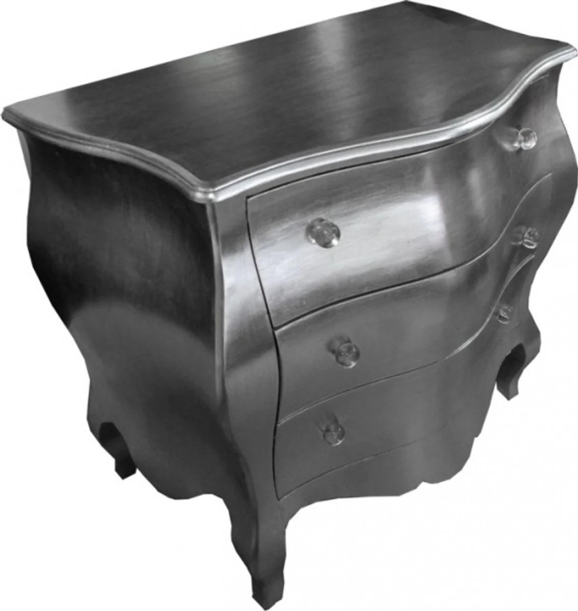 Baroque chest of drawers silver 105 x 64 x 92.5 cm - handmade unique piece