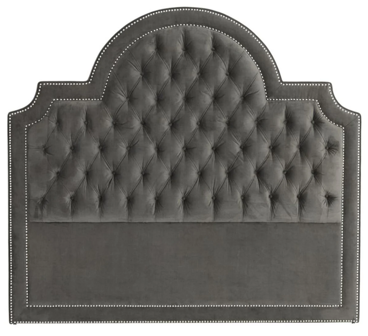 Bed headboard in dark gray 199 x H. 179 cm - luxury bedroom furniture