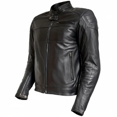 CHAQUETA PIEL OUT INDY - NEGRO