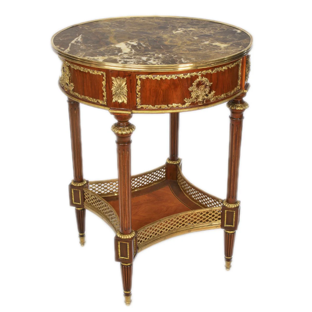 Baroque side table with marble top - luxury side table