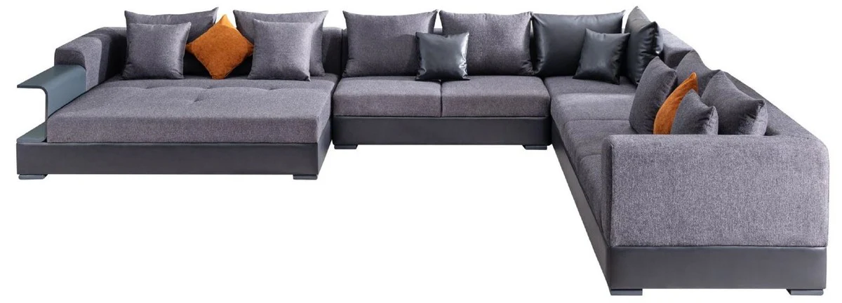 Luxury corner sofa blue 445 x 370 cm - living room sofa - living room furniture - luxury furniture - luxury living room furnishings
