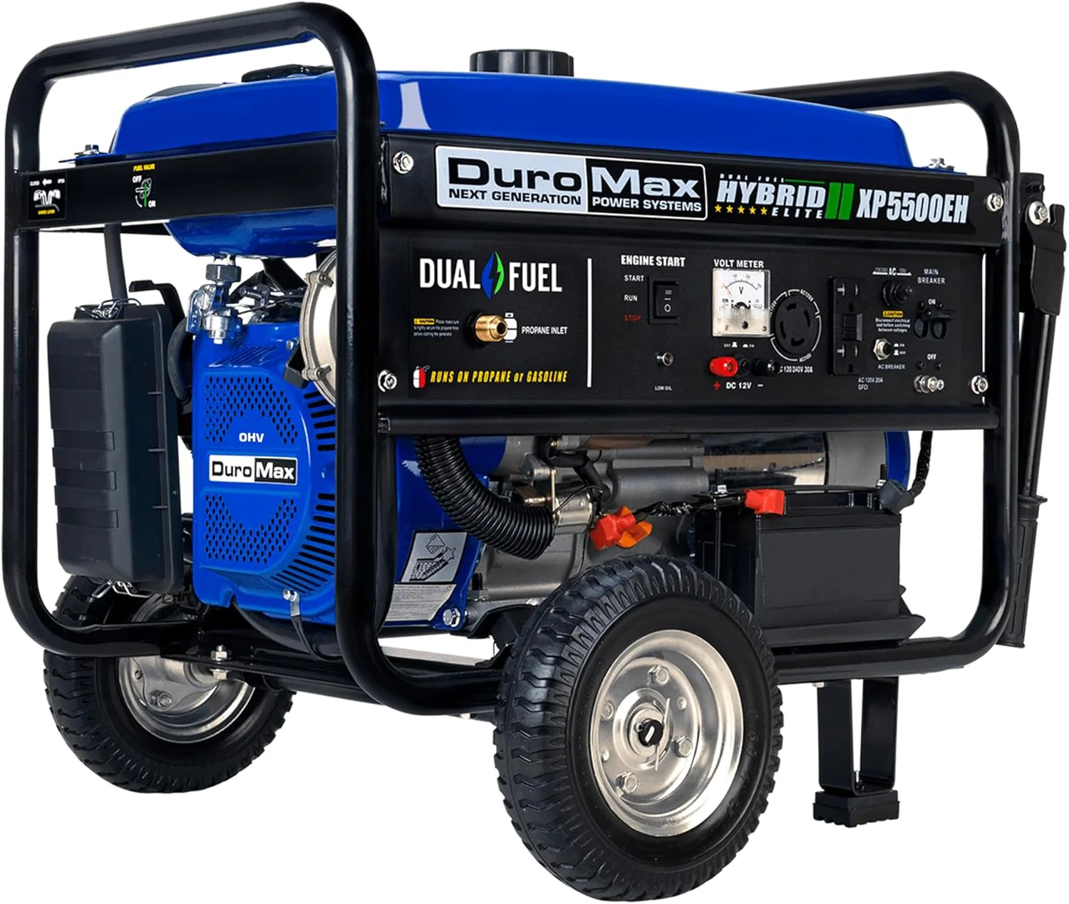 DuroMax XP13000EH 13,000-Watt Dual Fuel Portable Generator Gas & Propane Electric Start