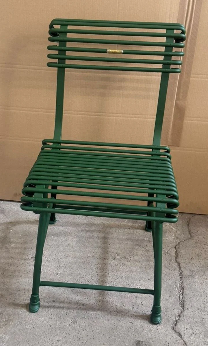 Art Nouveau wrought iron garden chair dark green - Baroque & Art Nouveau garden furniture