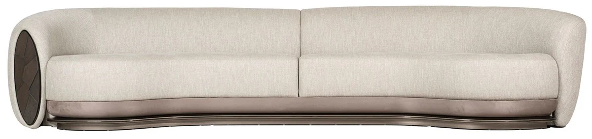 Luxury sofa gray / dark brown / bronze 370 x 103 x H. 76 cm - Living room sofa - Hotel sofa - Living room furniture - Hotel furniture - Luxury furniture - Luxury collection