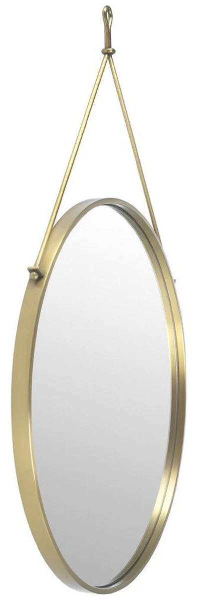 Luxury stainless steel wall mirror brass Ø 65 x 3 x H. 97 cm - cloakroom mirror - living room mirror - bedroom mirror - luxury collection
