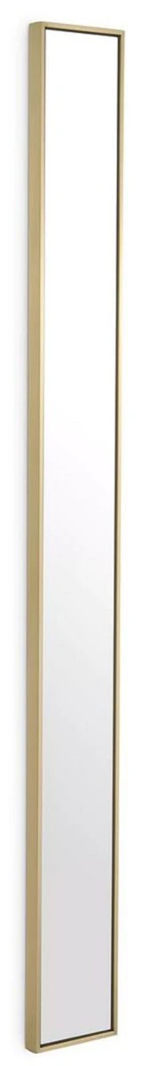 Luxury wall mirror brass 20 x 4 x H. 200 cm - narrow rectangular stainless steel mirror - living room mirror - bedroom mirror - cloakroom mirror - luxury furniture