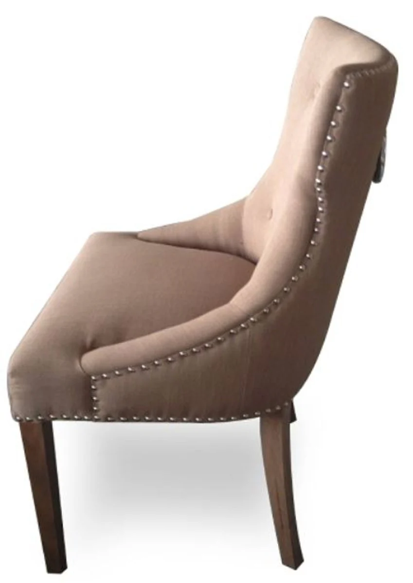 Luxury dining room chair taupe / brown 59 x 65 x H. 98 cm - Dining room furniture
