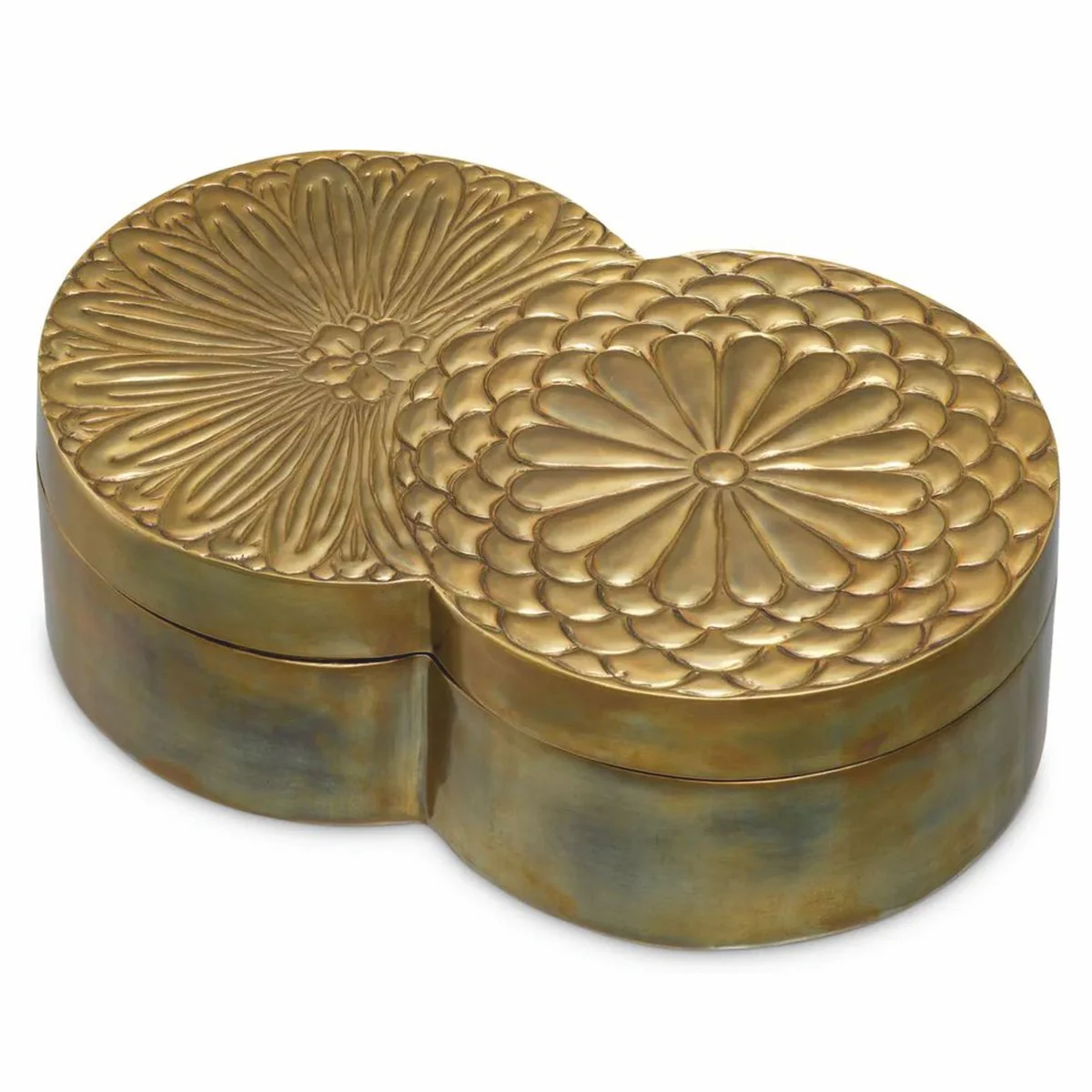 Luxury storage box antique brass 28 cm - luxury accessories