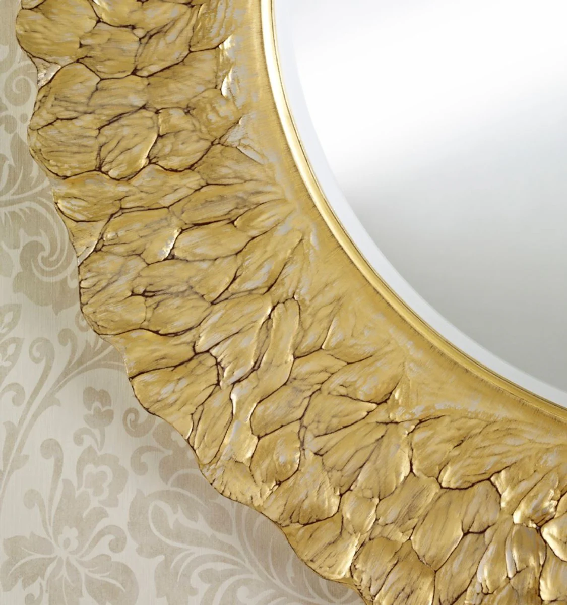 Hotel / Restaurant Mirror Gold Round Ø 110 cm - Luxury Quality Round Games