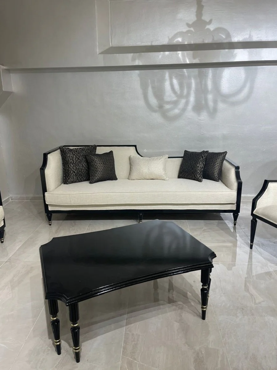Luxury Art Deco Coffee Table Black / Gold - Rectangular Living Room Table - Living Room Furniture - Art Deco Furniture - Luxury Furniture - Luxury Furnishings - Living Room Furnishings