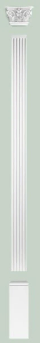 Baroque wall decoration base white 18.5 x 4.1 x H. 54.1 cm - decorative element column base