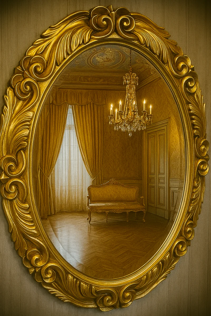 Baroque mirror gold H. 90 cm - Baroque style furniture