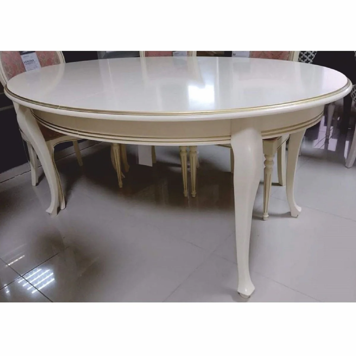 Luxury Art Nouveau Dining Room Set Pink / Cream - Dining Room Furniture