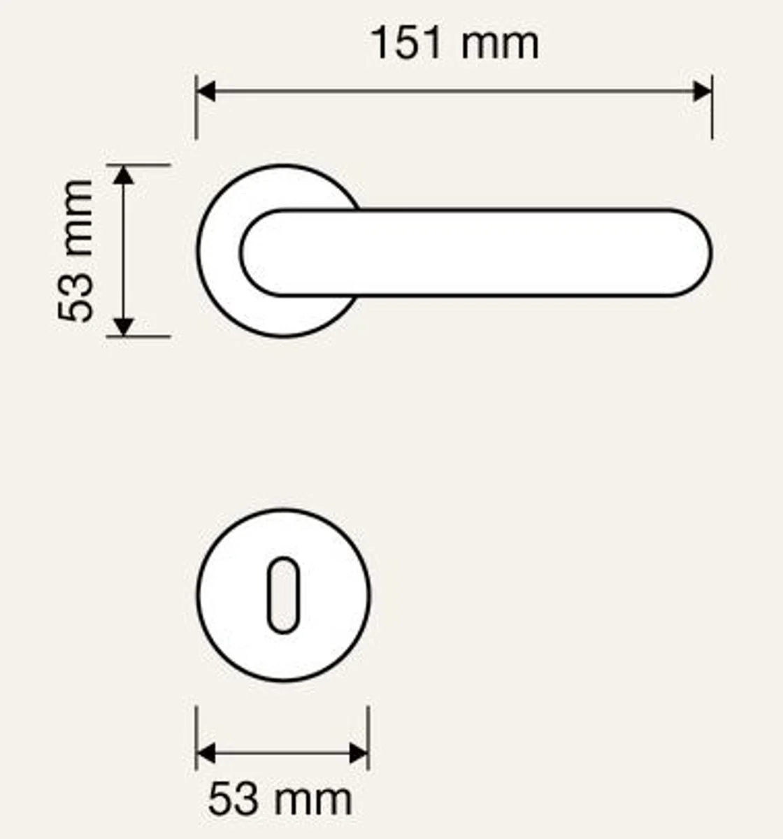 Baroque door handle set brass patinated 15.1 x H. 5.3 cm - Baroque style furniture