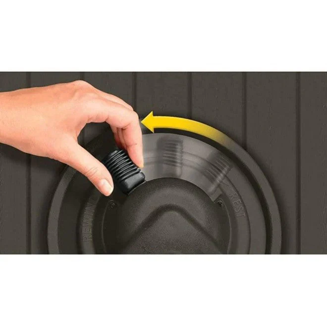 125′ Aquawinder Auto Rewind Water Powered Yard Hose Reel, Java (2 Pack)