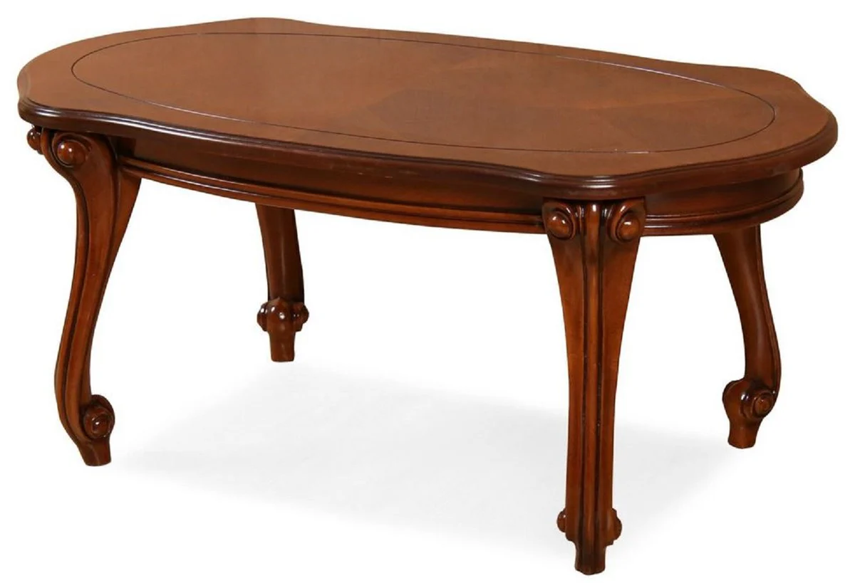 Luxury Baroque Coffee Table Brown - Baroque Style Solid Wood Living Room Table - Baroque Style Living Room Furniture - Baroque Furniture - Noble & Magnificent