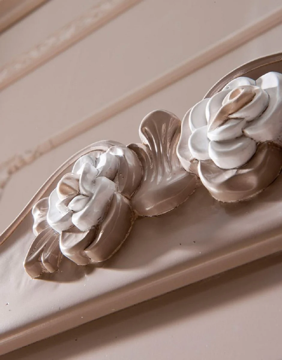 Luxury Baroque Display Cabinet Gray / Cream / Brown - Handcrafted Italian Baroque Style Display Cabinet - Baroque Style Furniture - Italian Baroque Furniture - Luxury Quality - Made in Italy